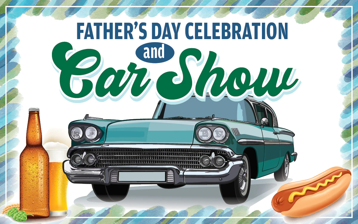 Father's Day car show with vintage car
